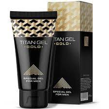 A small black cap on the original gel packaging; Titan Gel Gold 50 Ml 2 Pc Natural Pharmacy Silentia