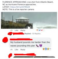 Florence Approaching Live Shot From Atlantic Beach Nc As