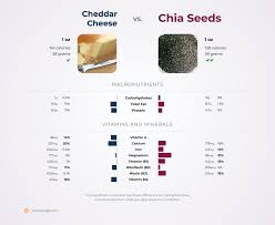 chia seeds vs cheddar cheese