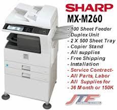 The printer is built in with drivers for windows and mac os. Sharp Mx M260 Copier Cabinet Delivery Installation 36 Month Service Contract Nationwide All Parts Labor Supplies Sharp Mx M260