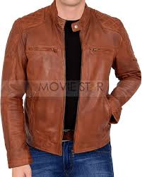 cafe racer brown leather jacket brown