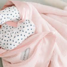 Light Pink Lush Satin Back Receiving Blanket Saranoni