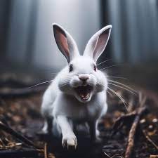 Хищный+кролик+белый+мохнатый+зубы+…» — создано в Шедевруме