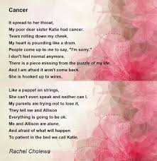 cancer cancer poem by rachel cholewa