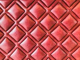 Red Leather Sofa Backrest Background