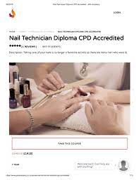 nail technician diploma cpd accredited