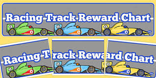 Racing Track Reward Chart Display Banner Racing Track Display
