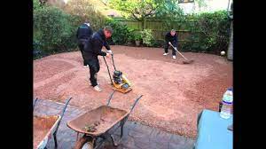 Now pull back each piece of turf leaving a couple feet of gravel exposed. How To Lay Artificial Grass On Soil Laying Artificial Grass Steps