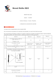 SOLUTION: Brevet maths 2022 sujet et corrige a telecharger en pdf 1 -  Studypool