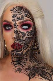 23 half face halloween makeup ideas