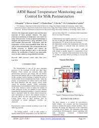 Arm Based Temperature Monitoring And Control For Milk