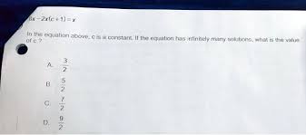 Solved 2x C 1 X Of Che Equation Above