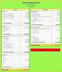 Personal Balance Sheet Excel Template Medium Size Of Spreadsheet