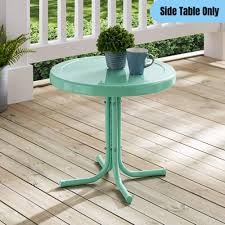 Round Metal Outdoor Patio Side Table