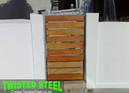 Wooden Security Gates Twisted Steel