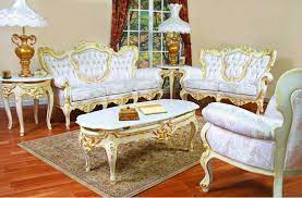 French Provincial Sofa 6331 W Gold