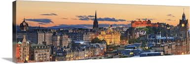 Uk Scotland Edinburgh Panoramic View