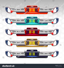Soccer Scoreboard Template Vector Illustration Stock Vector Royalty