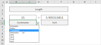Cm To Inches In Excel Easy Excel Converter