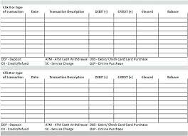 Check Ter Template Bank Printable Checkbook Excel Budget