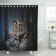 Top rated seller top rated seller. Yusdecor Antique Old Creepy Eerie Wooden Baby Crib In Abandoned Bathroom Decor Bath Shower Curtain 60x72 Inch Walmart Canada