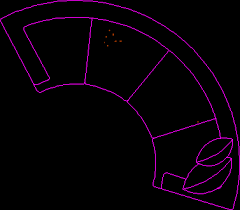 circular couch in autocad
