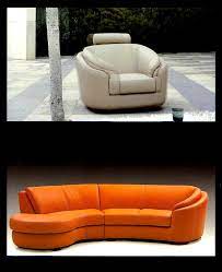 Round Modern Italian Leather Sofa M56