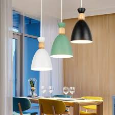 Led Pendant Lamp Wood Modern Hanging