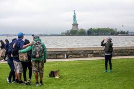 the statue of liberty and ellis island