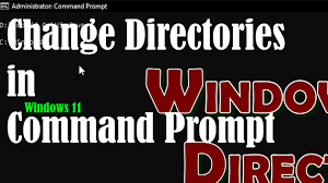 how to change directories in command