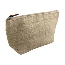 zippered canvas cotton cosmetic bag