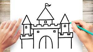 how to draw castle easy castle you