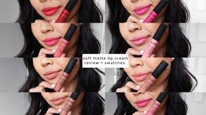 Most online reviewers have described the texture of the lip cream as  smooth  and  moussey , and generally easy to work with. Nyx Soft Matte Lip Cream Review Lip Swatches 11 Shades Youtube