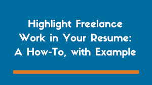 How To Include Freelance Work On A Resume Examples And Tips Zipjob