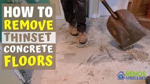 how to remove thinset from concrete