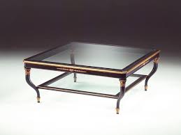 Wooden Coffee Table Glass Top For