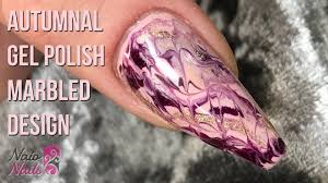 easy autumn marbled nail gel polish
