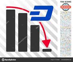 Dash Falling Acceleration Chart Flat Icon With Bonus Stock