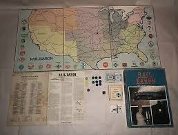 Vintage Rail Baron Game Of Building Railroad Empires Board
