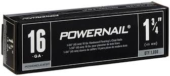 Hardwood flooring nails may be invisible, but you can drive them by hand. Amazon Com Powernail 16ga 1 3 4 L Cleat Flooring Nail 1000ct Box Of Powercleats Industrial Scientific