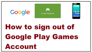 sign out of google play games account