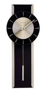 Sleek Black Pendulum Wall Clock By