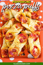 pepperoni pizza pastry puffs football