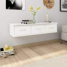 Hommoo Wall Mounted Drawer Shelf White