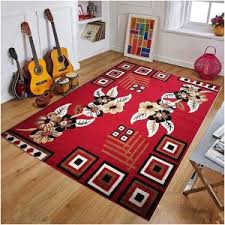 sm handloom carpet red black beige