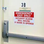 Emergency exit door alarm