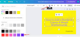 how to add a border in canva easily