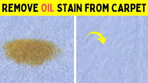 get dried oil stain out of carpet