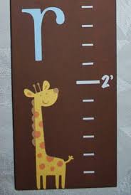 Wood Growth Chart With Jungle Theme Jungle Height Chart Wood Ruler Wall Hanging Jungle Nursery Safari Animals Kids Room Decor