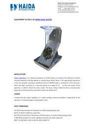 Spray Rate Tester Haida Equipment Co Ltd Pdf Catalogs